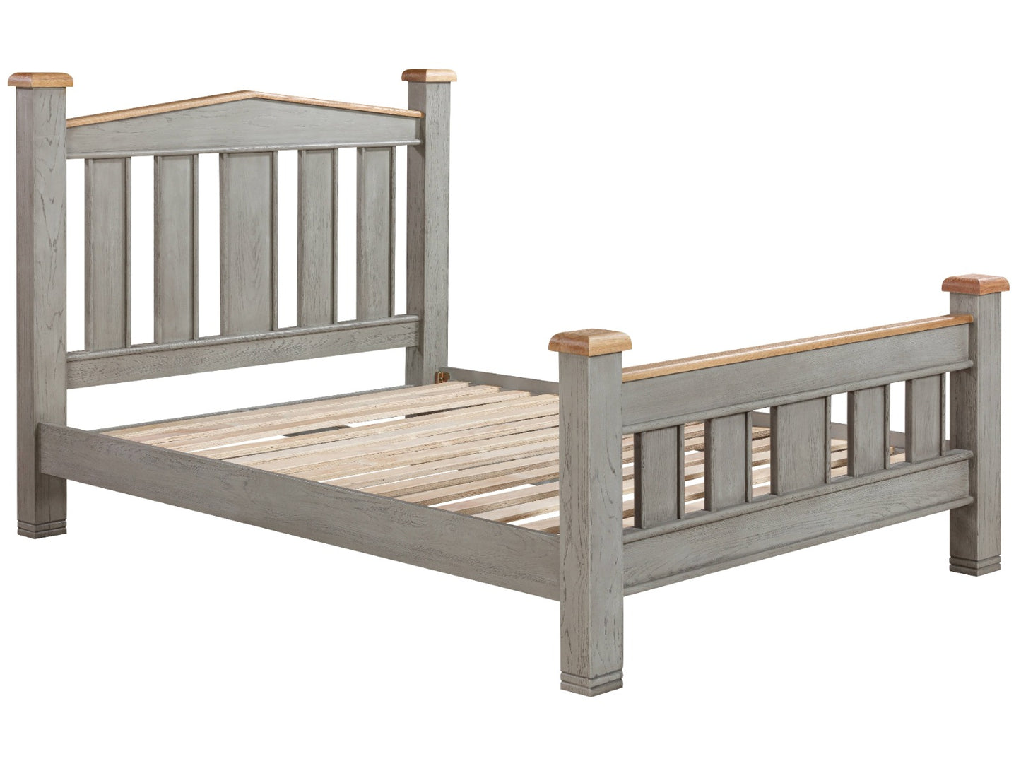 Nashville Grey Wooden Bed Frame - Double 2