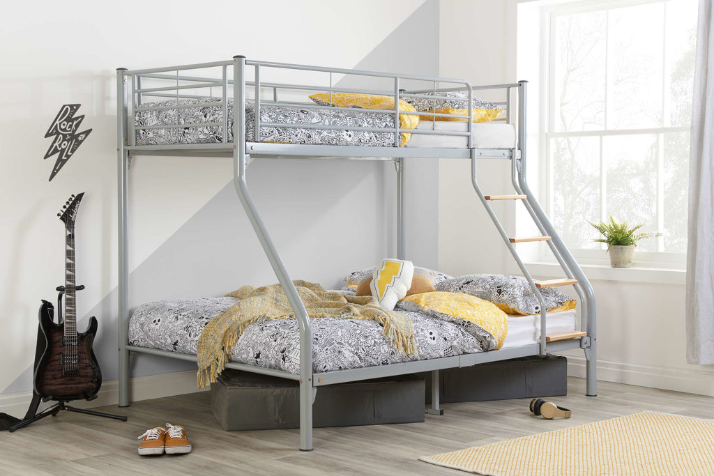 Birlea Nexus Silver Bunk Bed Room Shot