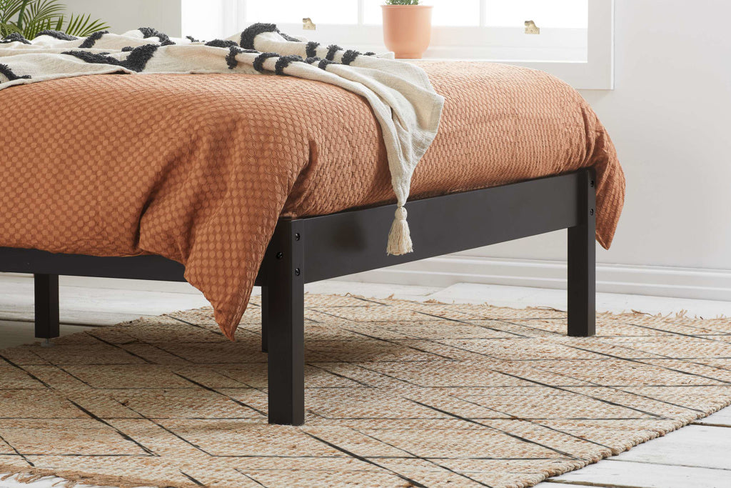 Birlea Nova Black Wooden Bed Frame - Double 3