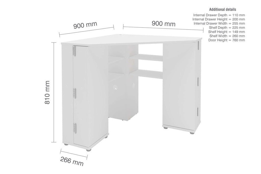 Birlea Olivia Corner Dressing Table 3