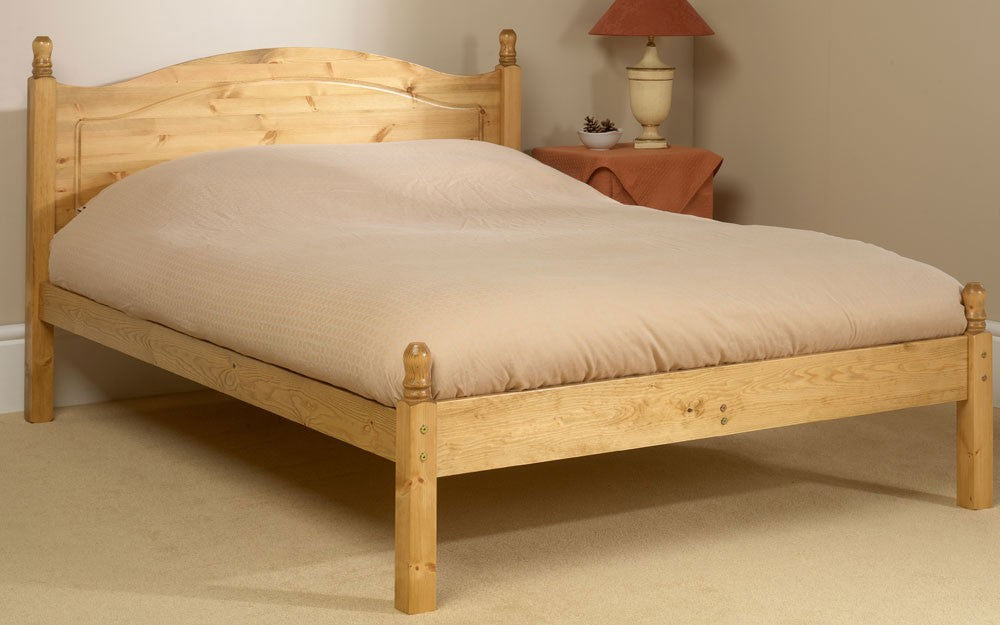 Orlando Wooden Pine Low End Bed Frame - Double