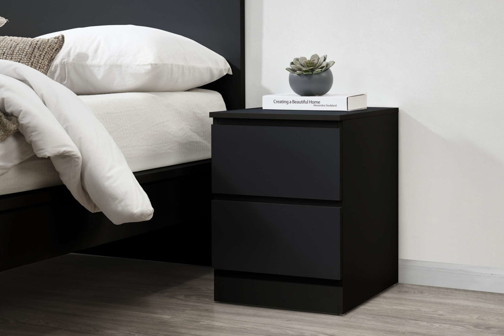 Birlea Oslo 2 Drawer Bedside - Black