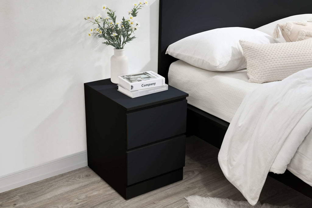 Birlea Oslo 2 Drawer Bedside - Black 3