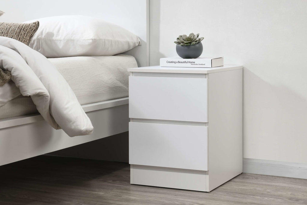 Birlea Oslo 2 Drawer Bedside - White