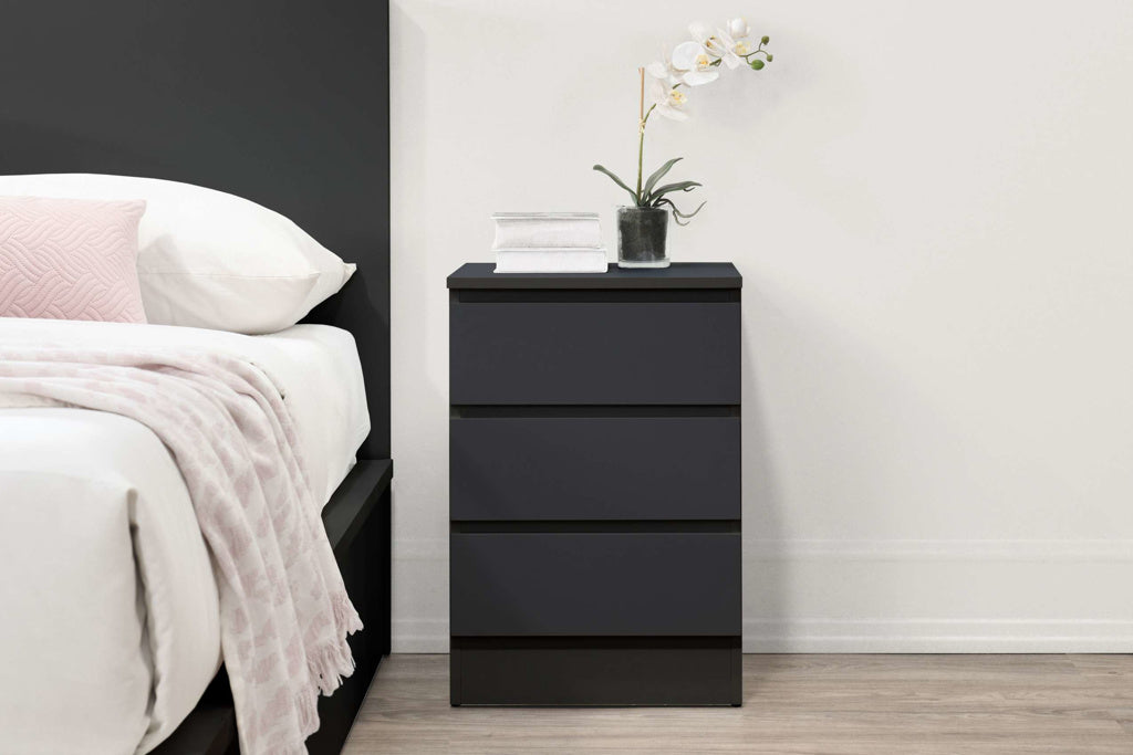 Birlea Oslo 3 Drawer Bedside - Black