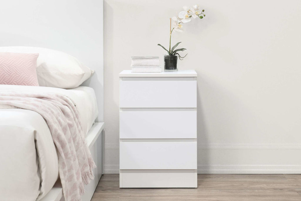 Birlea Oslo 3 Drawer Bedside - White