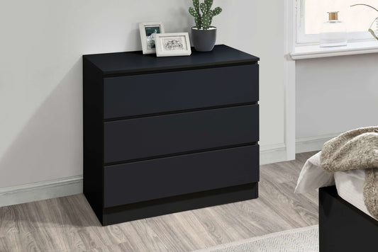 Birlea Oslo 3 Drawer Chest - Black