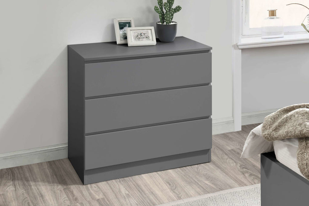 Birlea Oslo 3 Drawer Chest - Grey