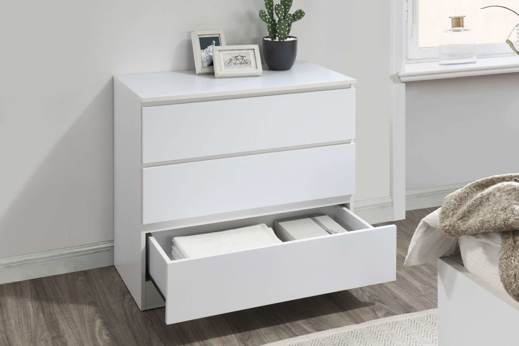 Birlea Oslo 3 Drawer Chest - White 2