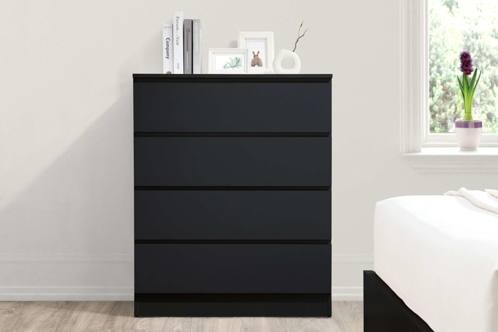 Birlea Oslo 4 Drawer Chest - Black