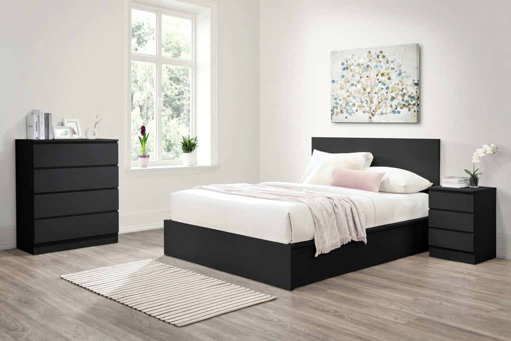 Birlea Oslo 4 Drawer Chest - Black 2