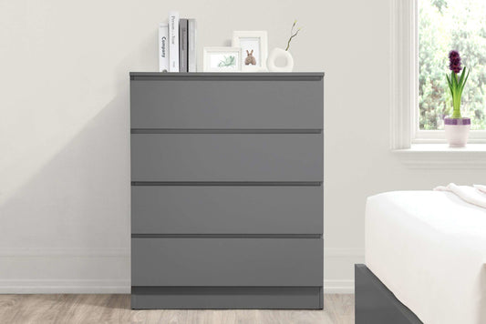 Birlea Oslo 4 Drawer Chest - Grey