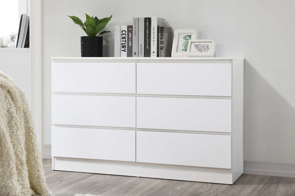 Birlea Oslo 6 Drawer Chest - White