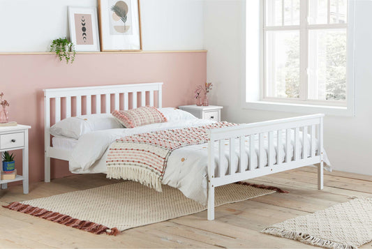 Birlea Oxford White Wooden Bed Frame - Double