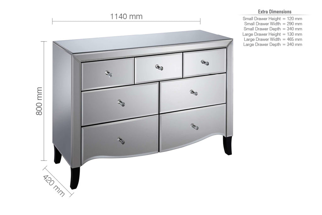 Birlea Palermo 3+4 Chest of Drawers 4