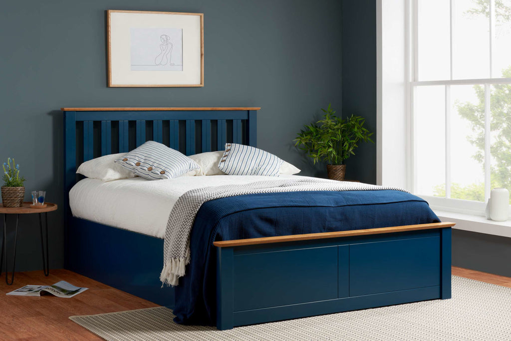 Birlea Phoenix Wooden Ottoman Bed Frame - Navy