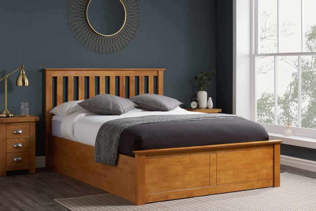 Birlea Phoenix Wooden Ottoman Bed Frame - Oak