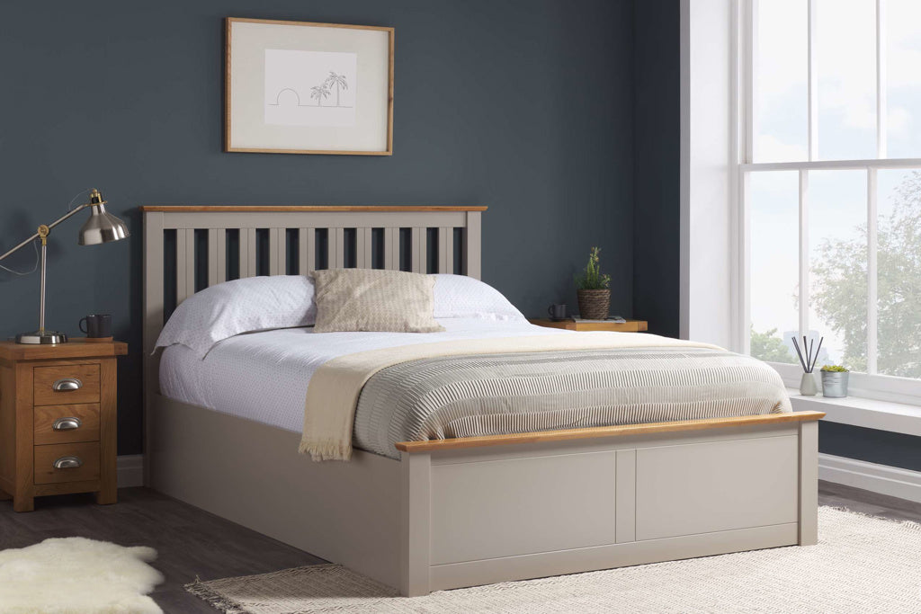 Birlea Phoenix Wooden Ottoman Bed Frame - Pearl Grey