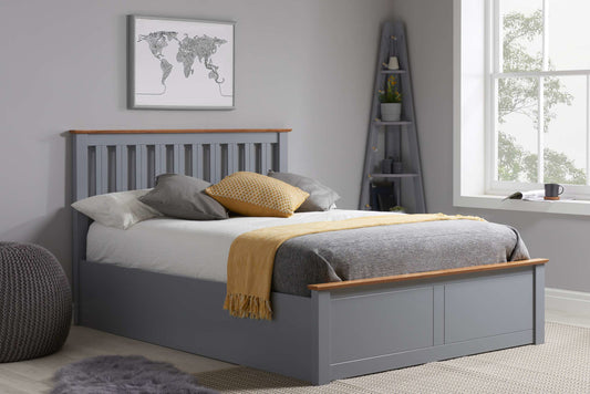 Birlea Phoenix Wooden Ottoman Bed Frame - Stone Grey