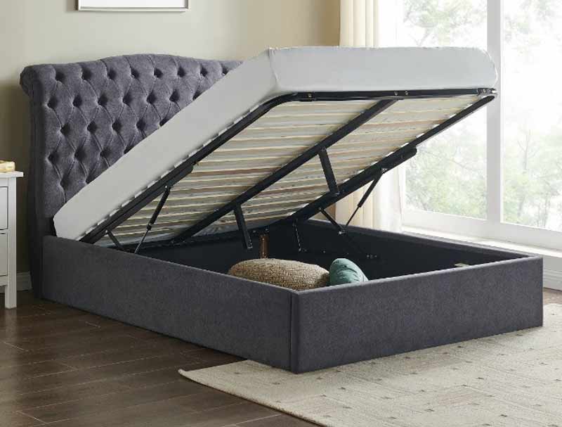 Limelight Rosa Ottoman Bed Frame - Dark Grey 2