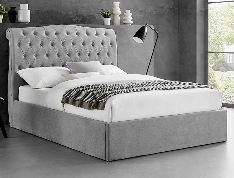 Limelight Rosa Ottoman Bed Frame - Light Grey