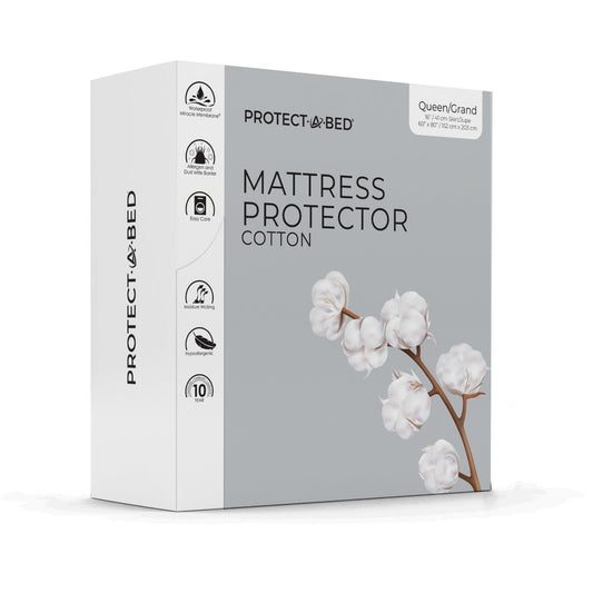 Protect A Bed Cotton Waterproof Mattress Protector- Euro Single