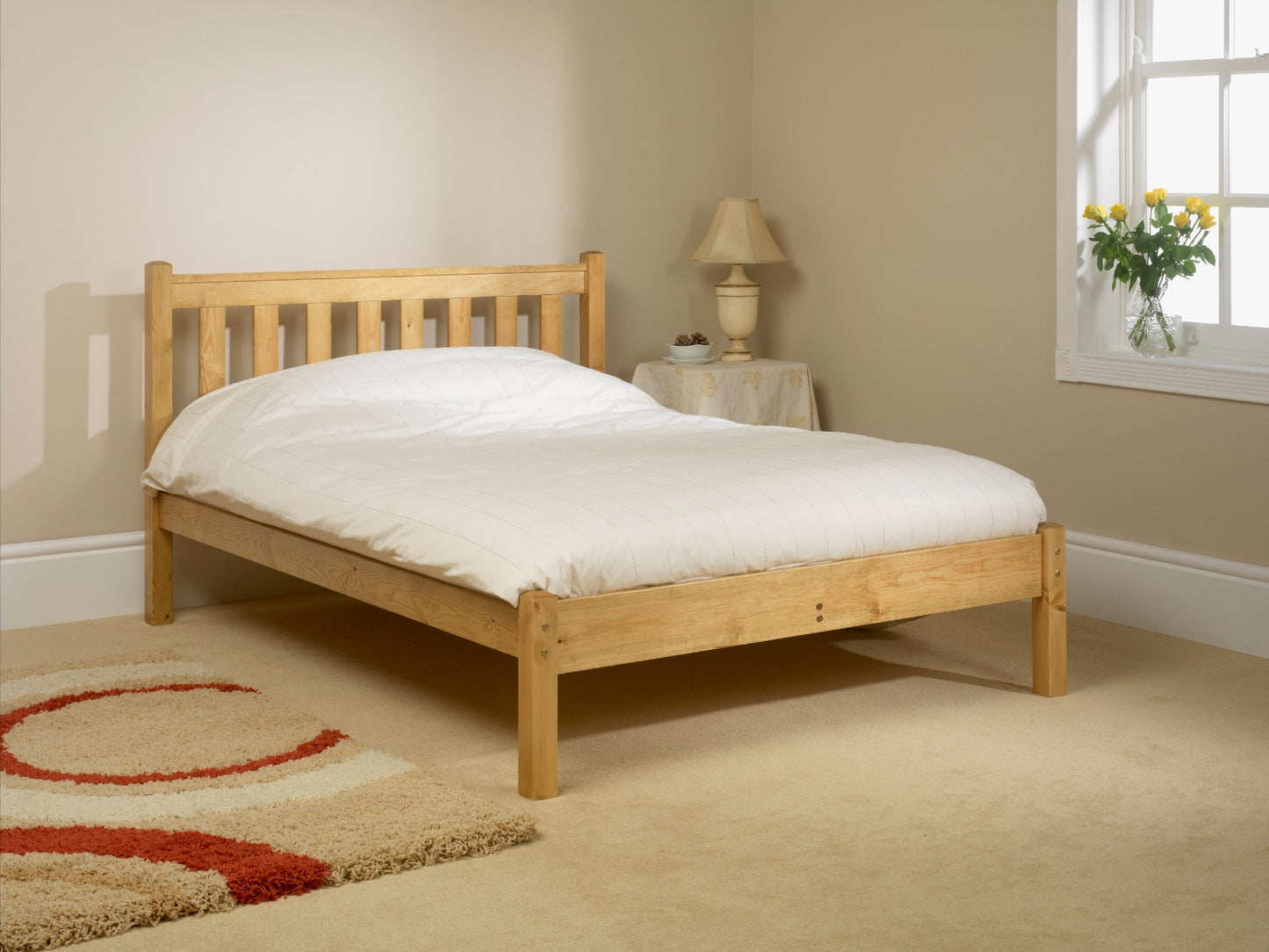 Walton Low End Wooden Bed Frame - Pine