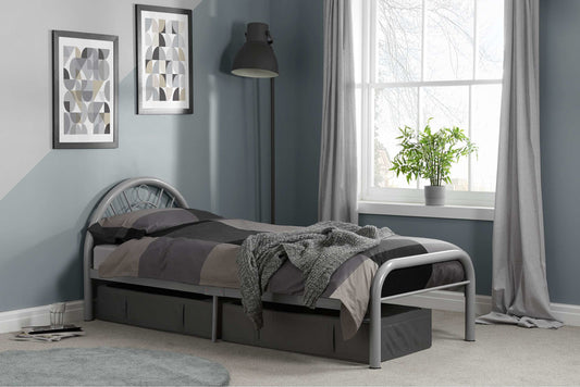 Birlea Solo Silver Metal Bed Frame - Single