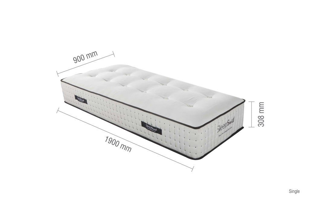 SleepSoul Harmony 1000 Pocket Sprung Mattress - Single dimensions