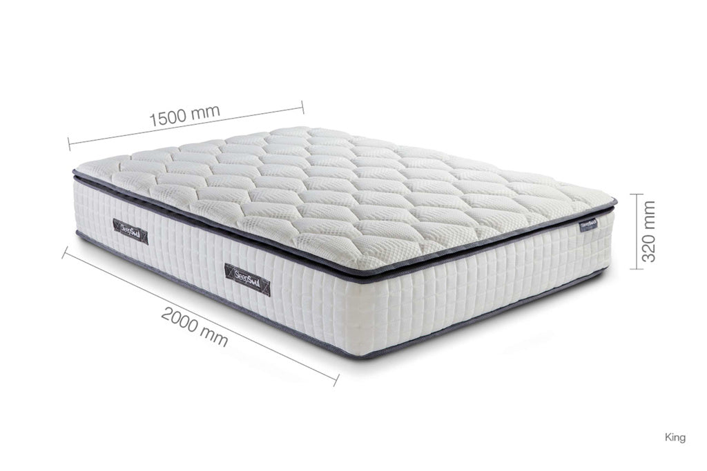 Sleepsoul Bliss 800 Pillow Top Mattress - Kingsize dimensions