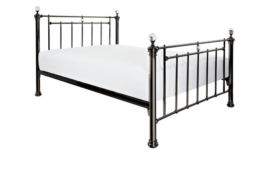 Stratford Nickel Metal Bed - Double