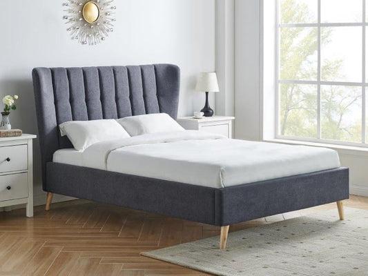 Limelight Tasya Fabric Bed Frame - Dark Grey