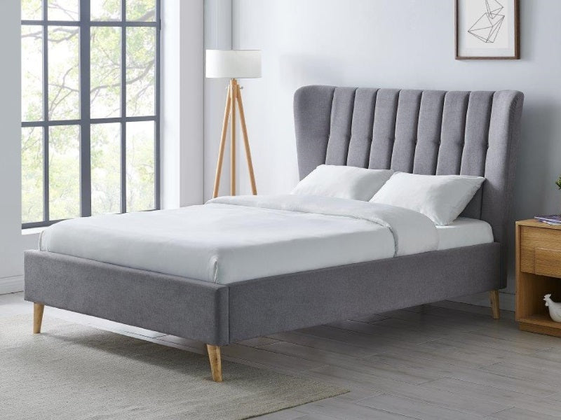 Limelight Tasya Fabric Bed Frame - Light Grey