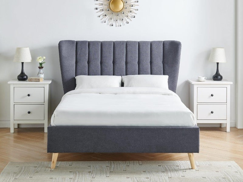 Limelight Tasya Fabric Bed Frame - Dark Grey 2