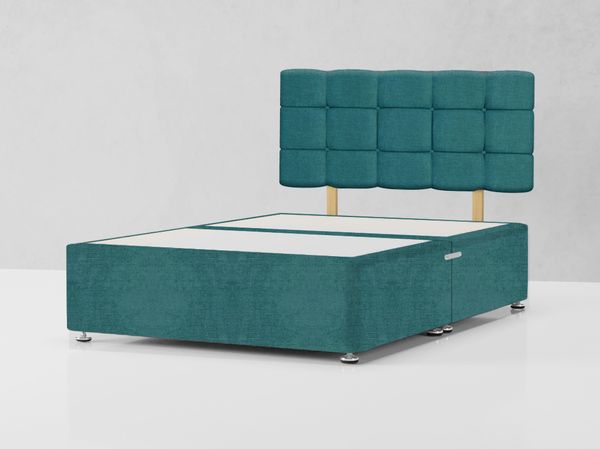 Overstock Double Teal Divan Base & Suffolk Headboard Bundle