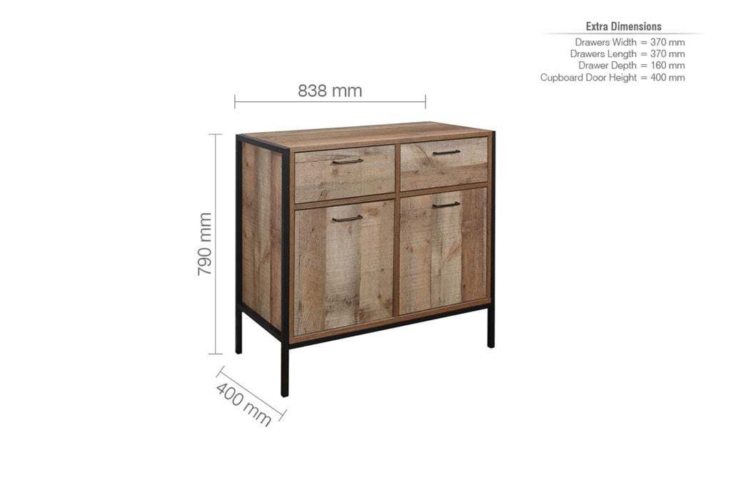 Birlea Urban 2 Door 2 Drawer Sideboard 3