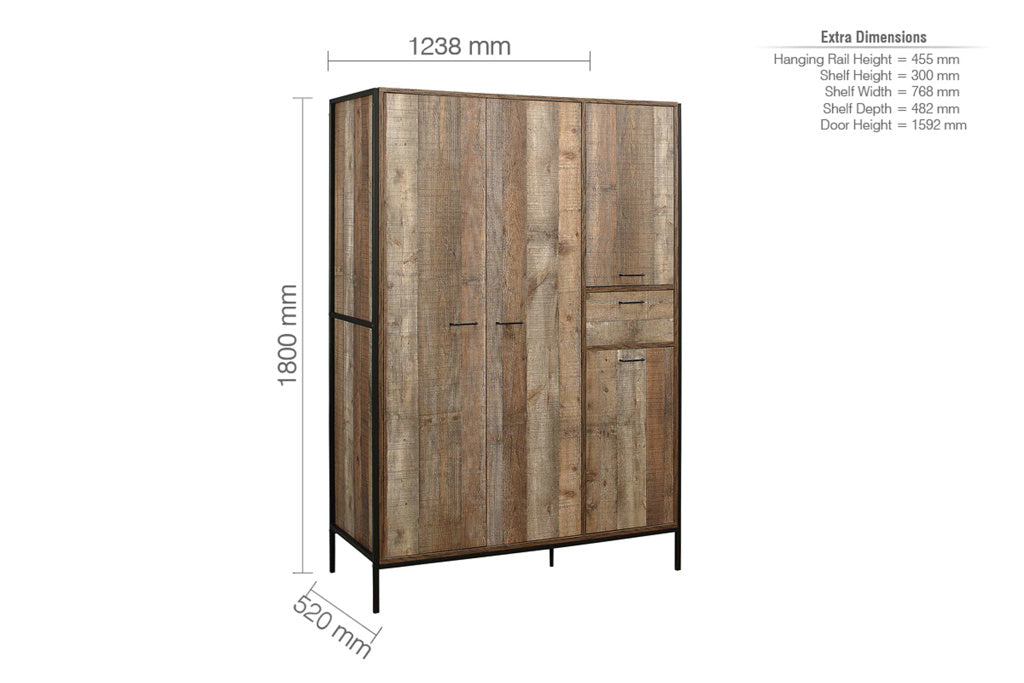 Birlea Urban 4 Door Wardrobe 4