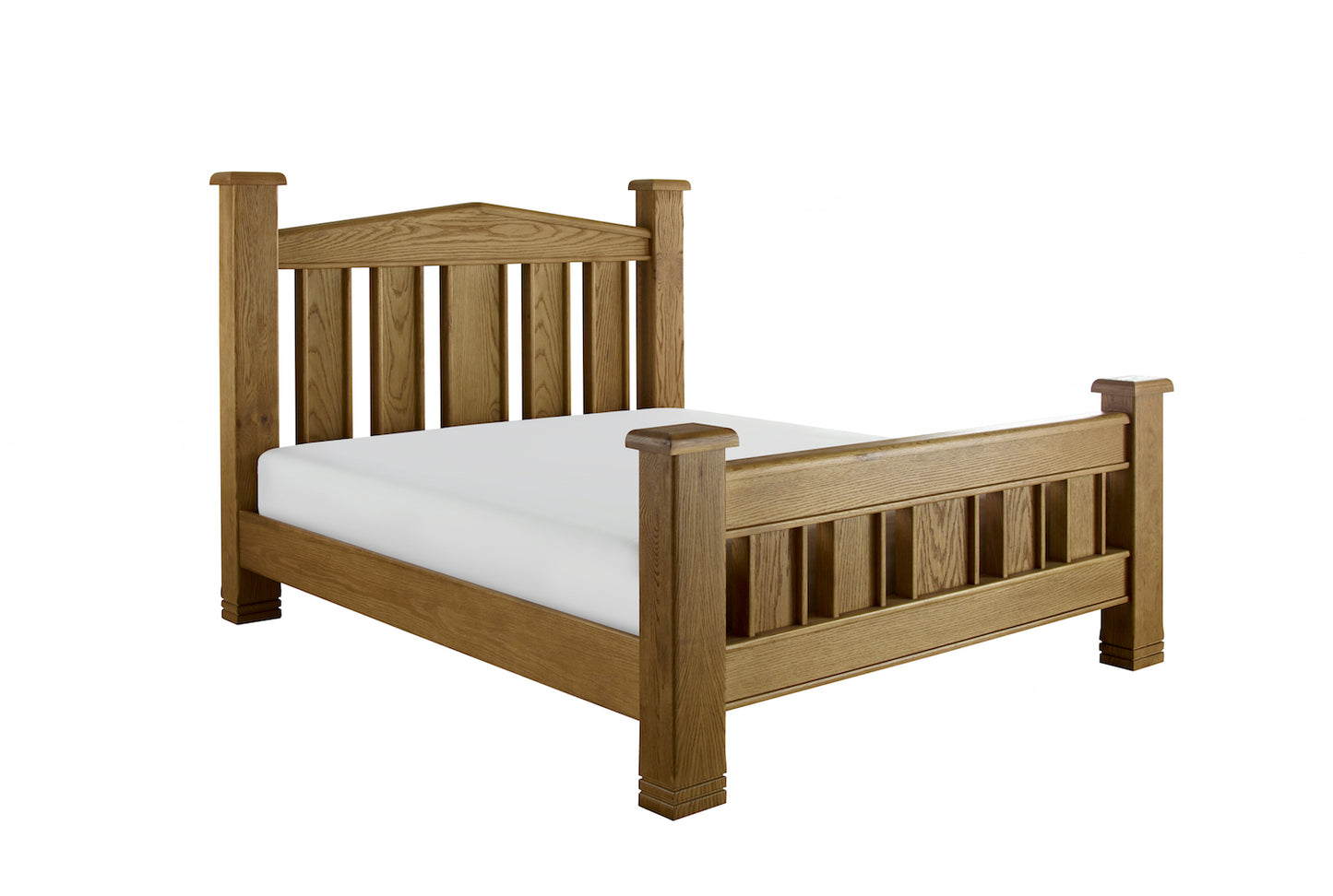 Meridian Oak Wooden Bed Frame - Double 2