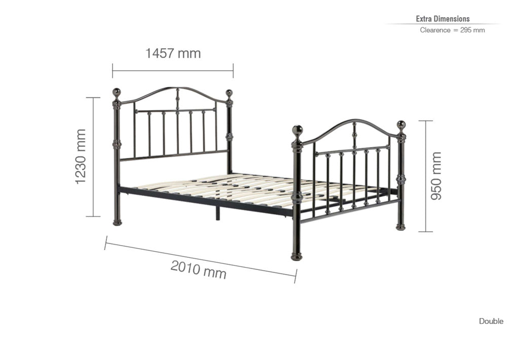 Birlea Victoria Nickel Metal Bed Frame - Double 4