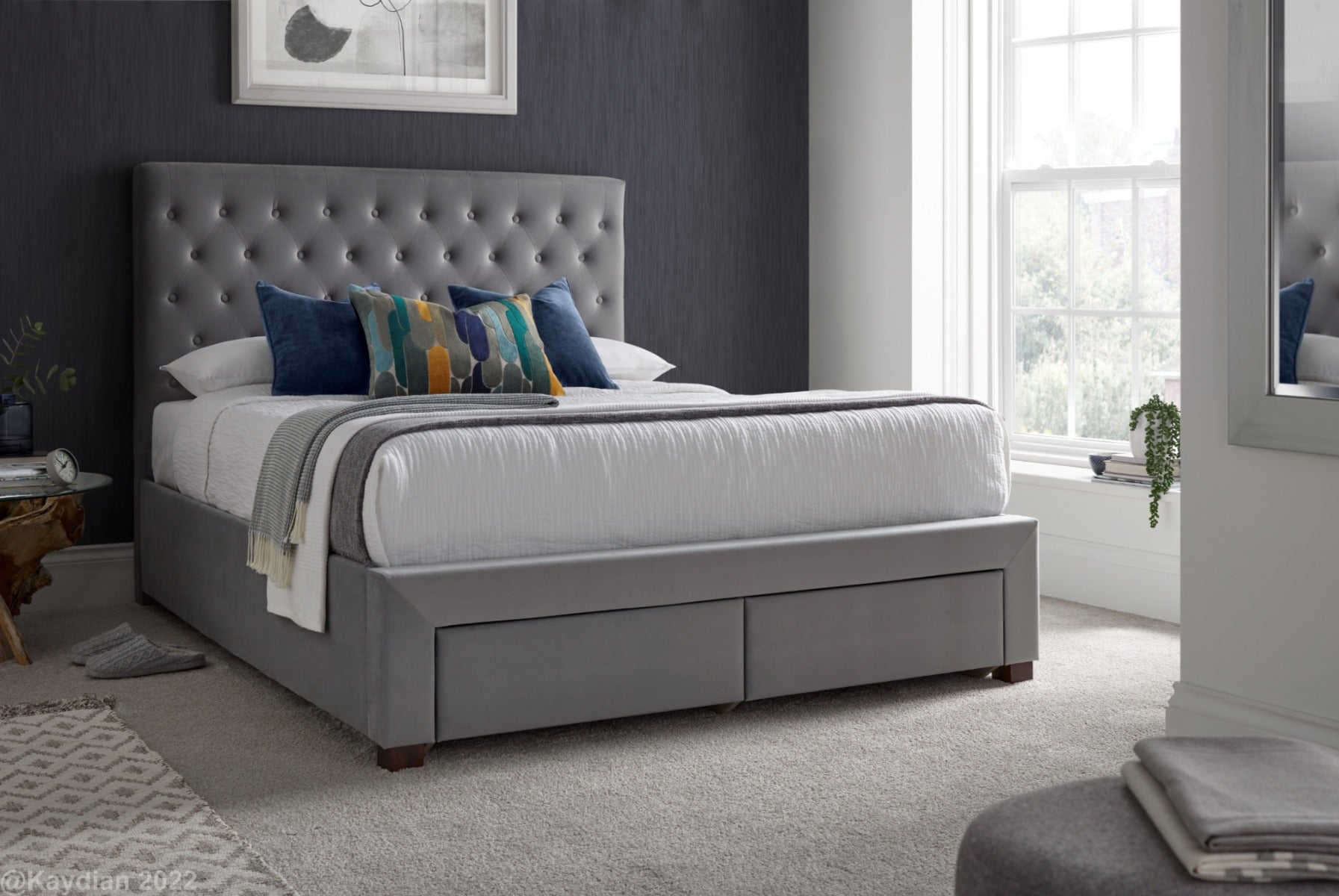 Kaydian Vindolanda Grey Storage Frame - Double 2