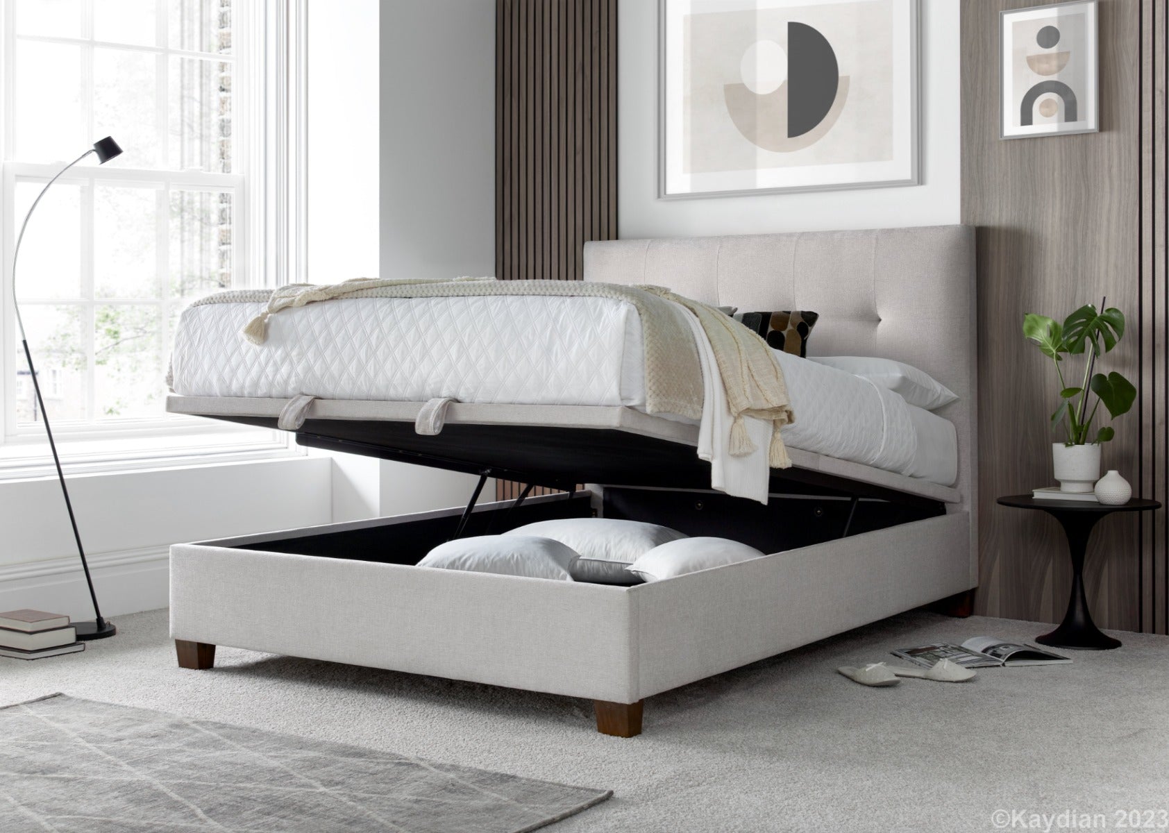 Kaydian Walkworth Ottoman Bed - Maskat Clay