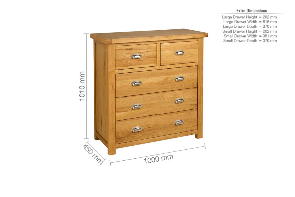 Birlea Woburn 3+2 Chest of Drawers 4