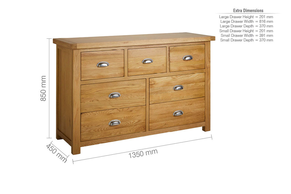 Birlea Woburn 4+3 Chest of Drawers 4