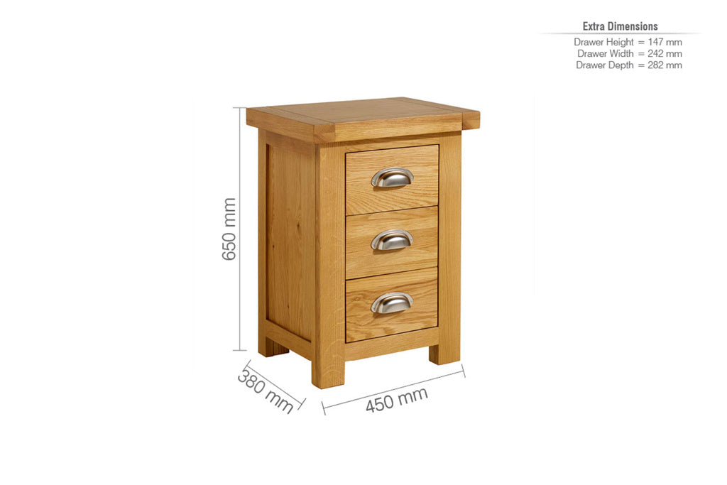 Birlea Woburn Large Bedside Table 4